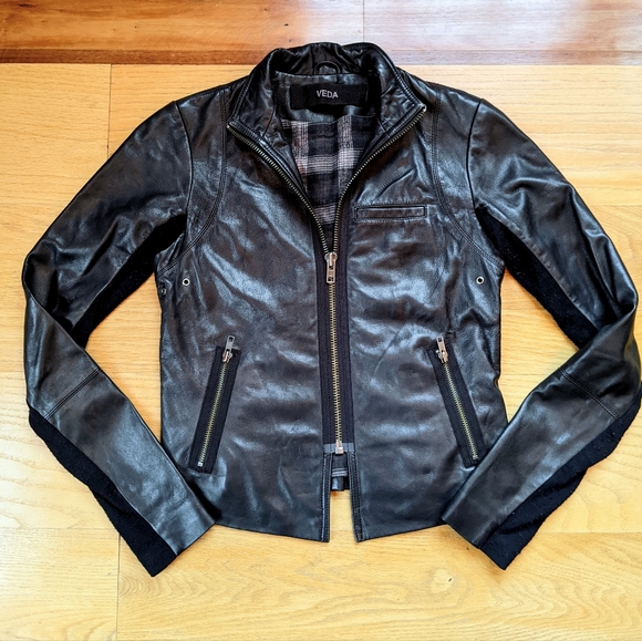 VEDA leather moto jacket - Picture 7 of 7